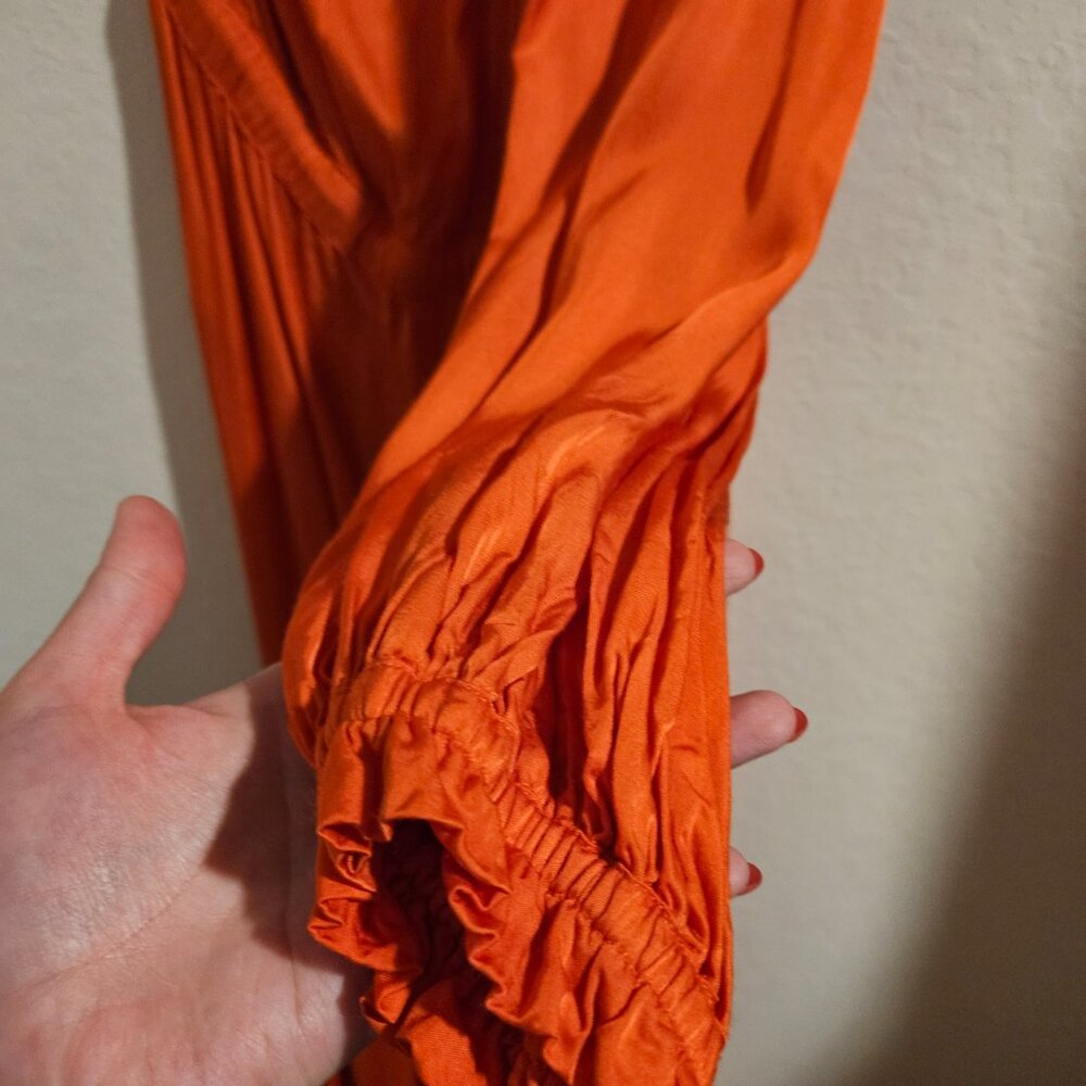 Farm Rio One Shoulder Jumpsuit In Orange XL - Picture 6 of 9